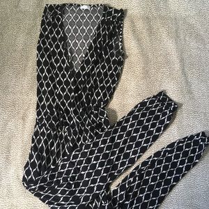 Cache XS black/white jumpsuit with pockets